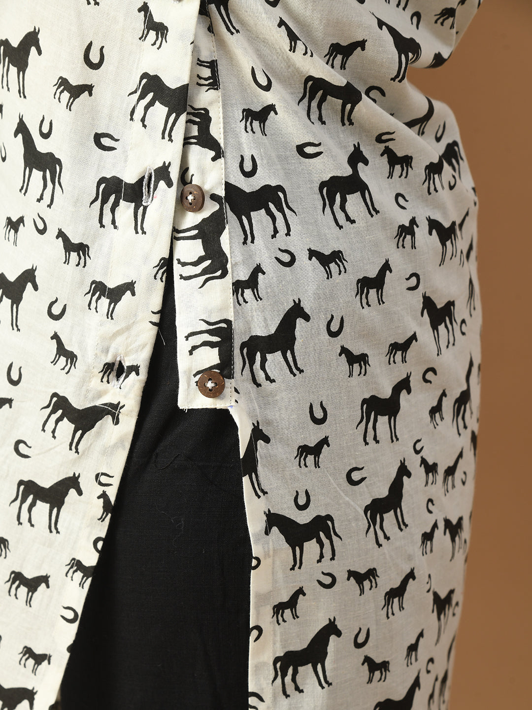 Pure Cotton Horse print  kurta