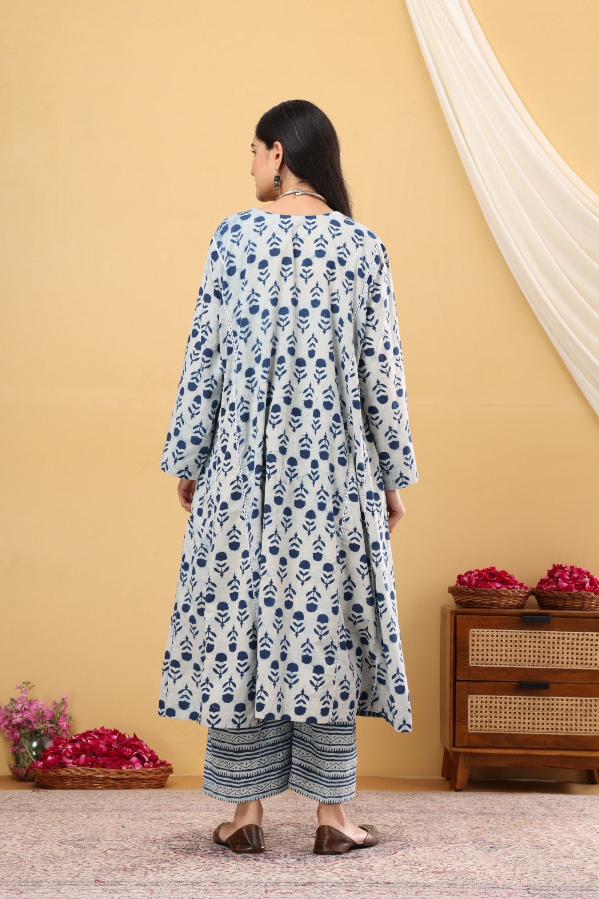 Indigo Easy Fit Kalidar Kurta set