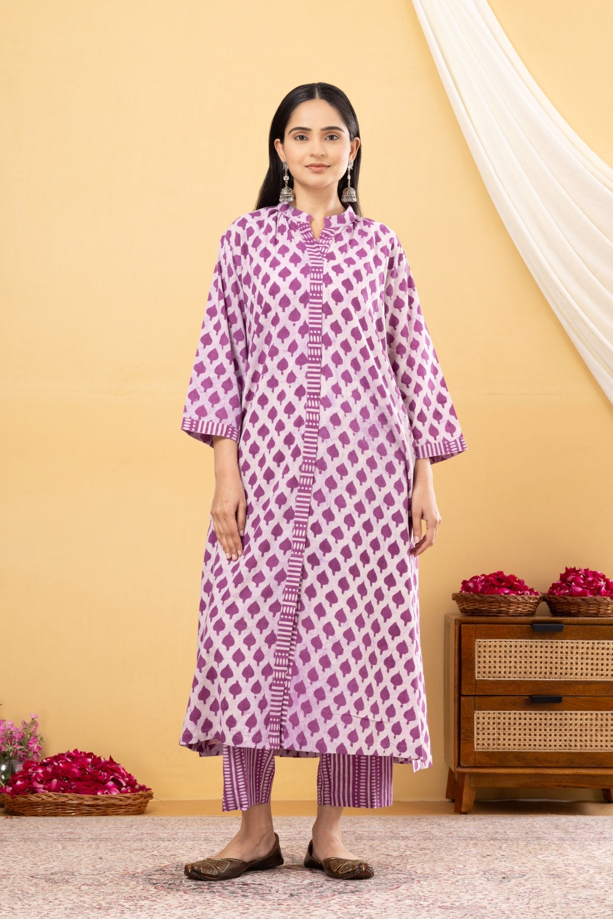 Onion Pink Easy Fit Kurta Set