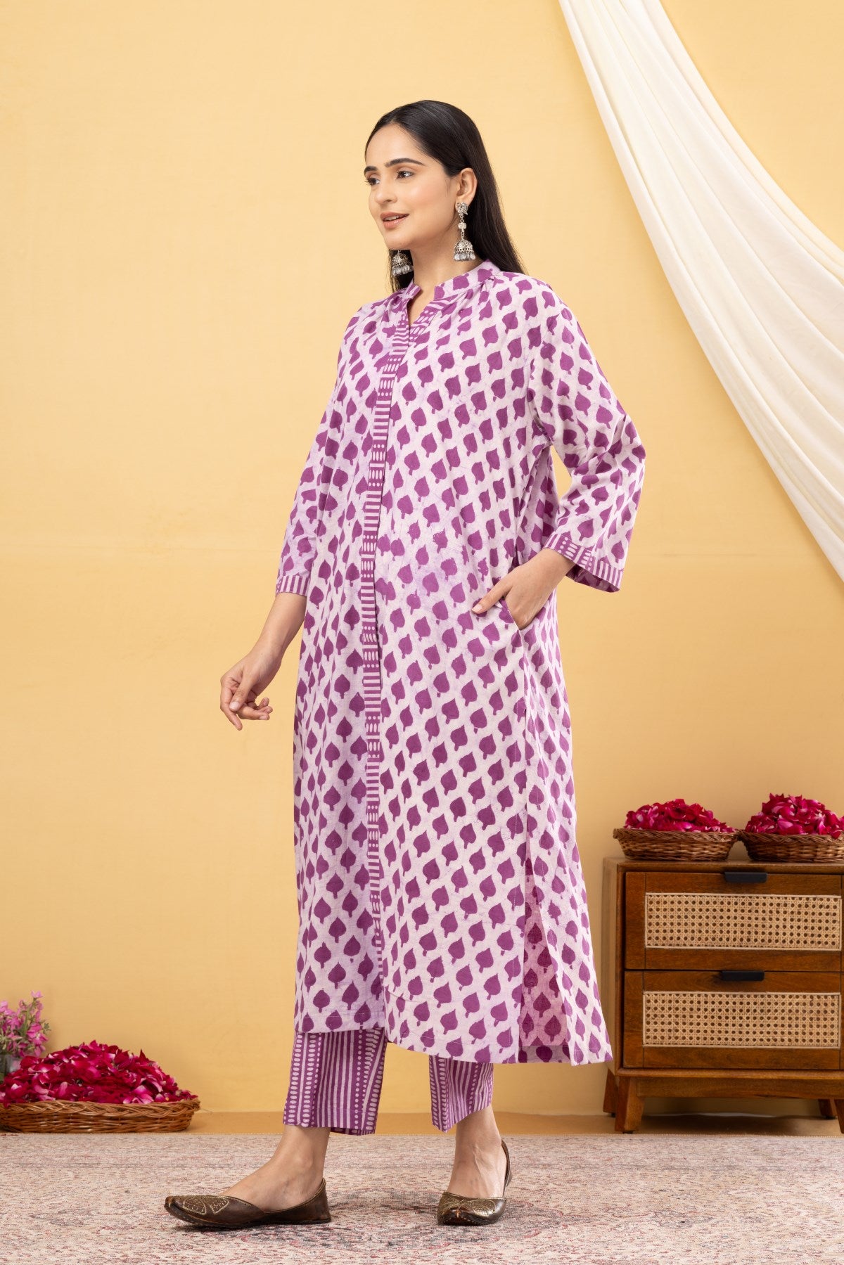 Onion Pink Easy Fit Kurta Set