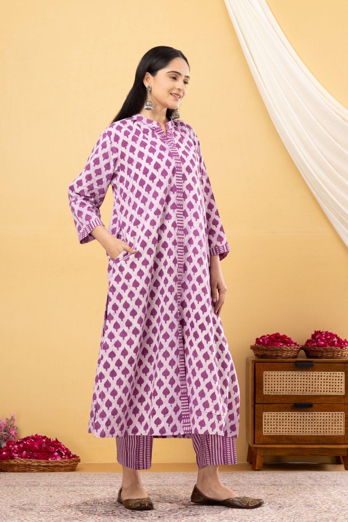 Onion Pink Easy Fit Kurta Set