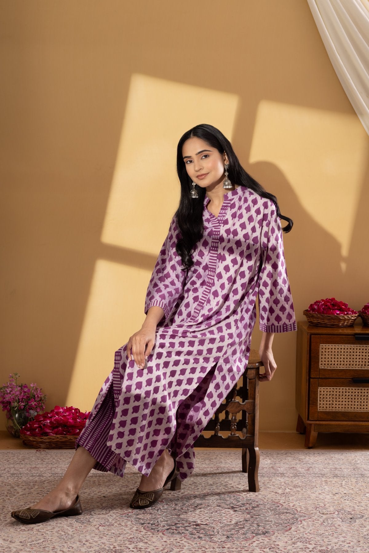 Onion Pink Easy Fit Kurta Set