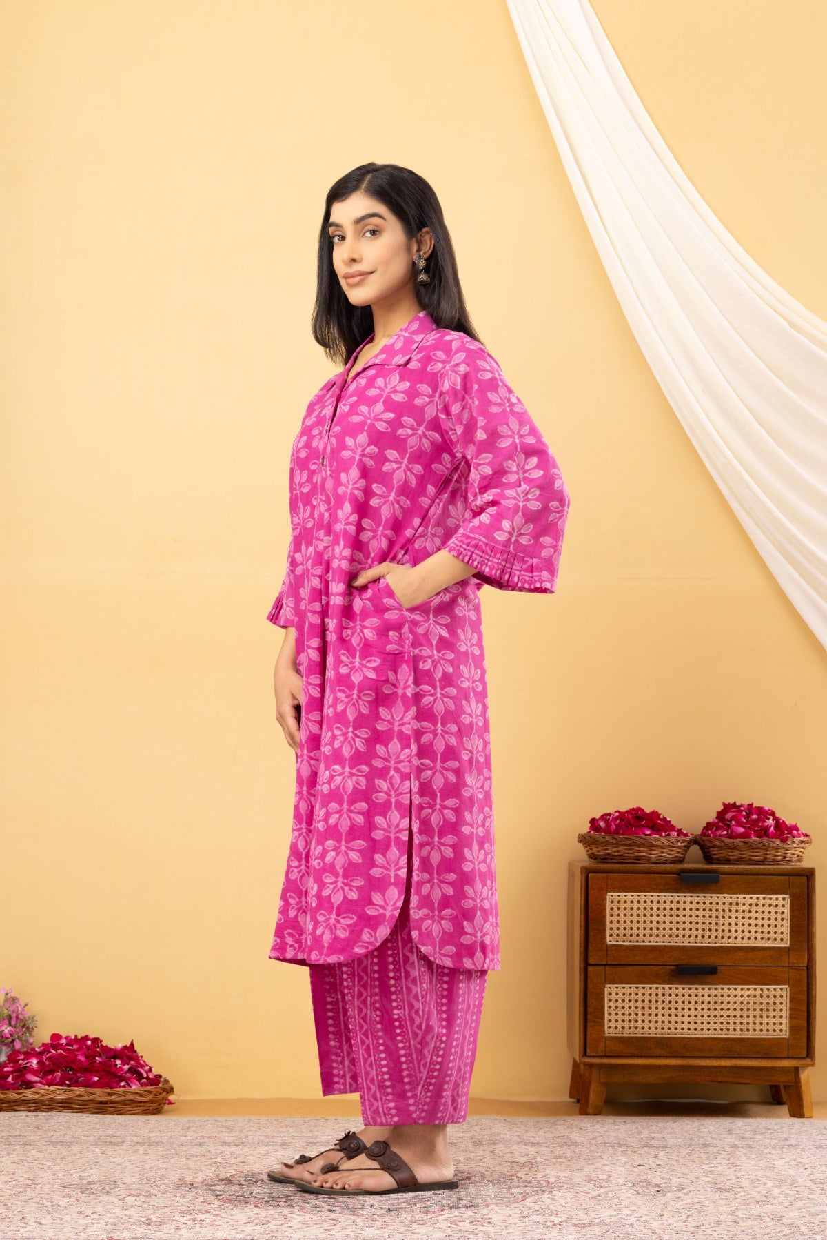 Dabu Pink Collared Co-Ord set