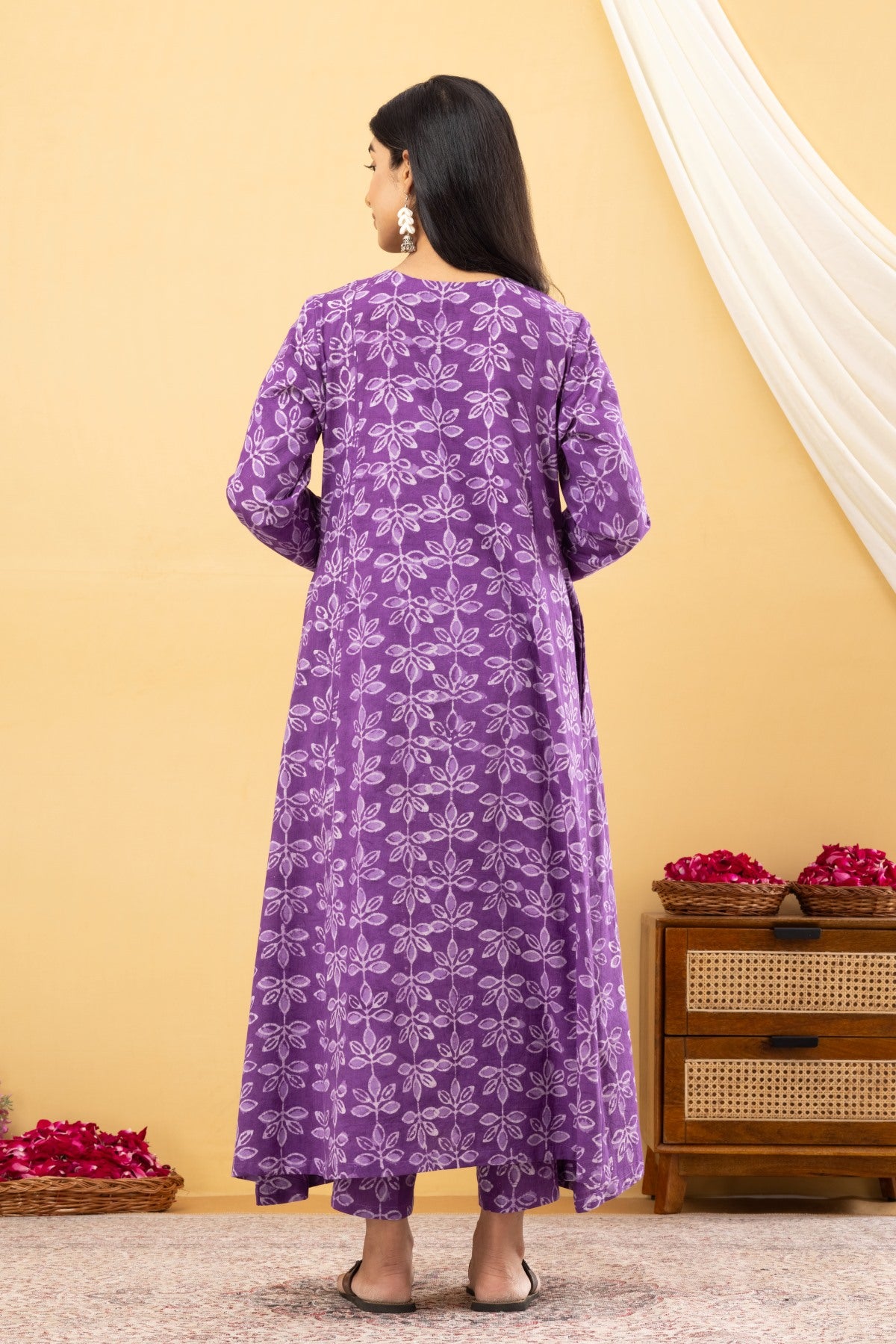 Purple Anarkali Set of 3