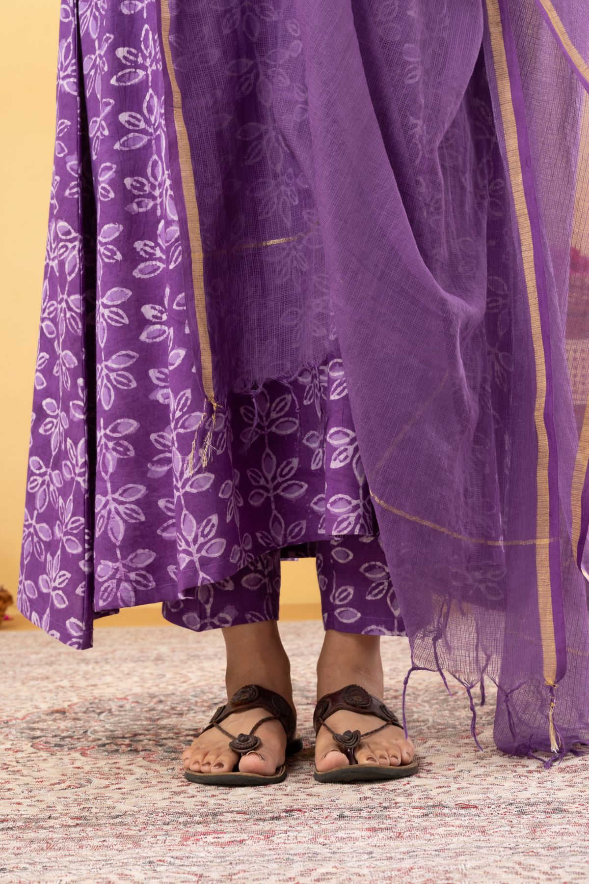 Purple Anarkali Set of 3