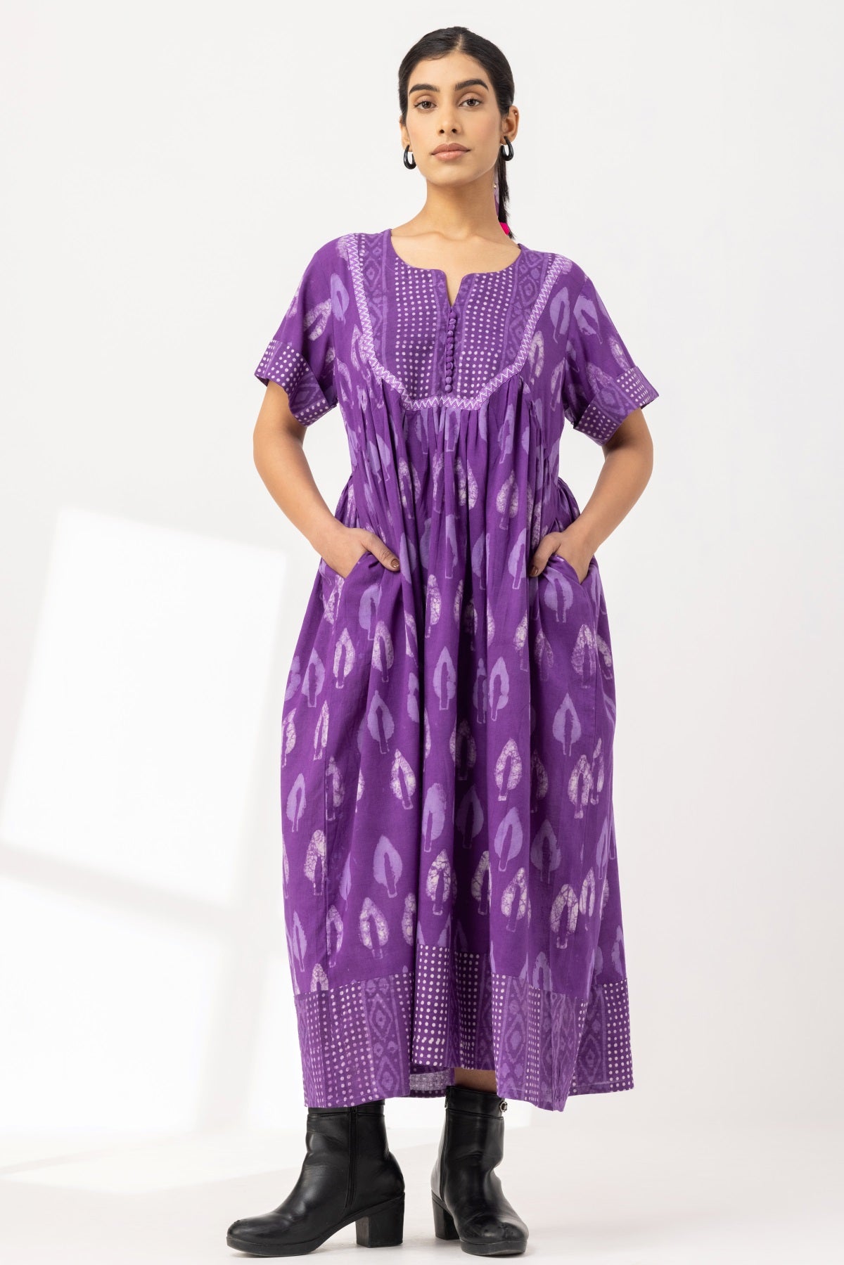 Purple Yoke Dress