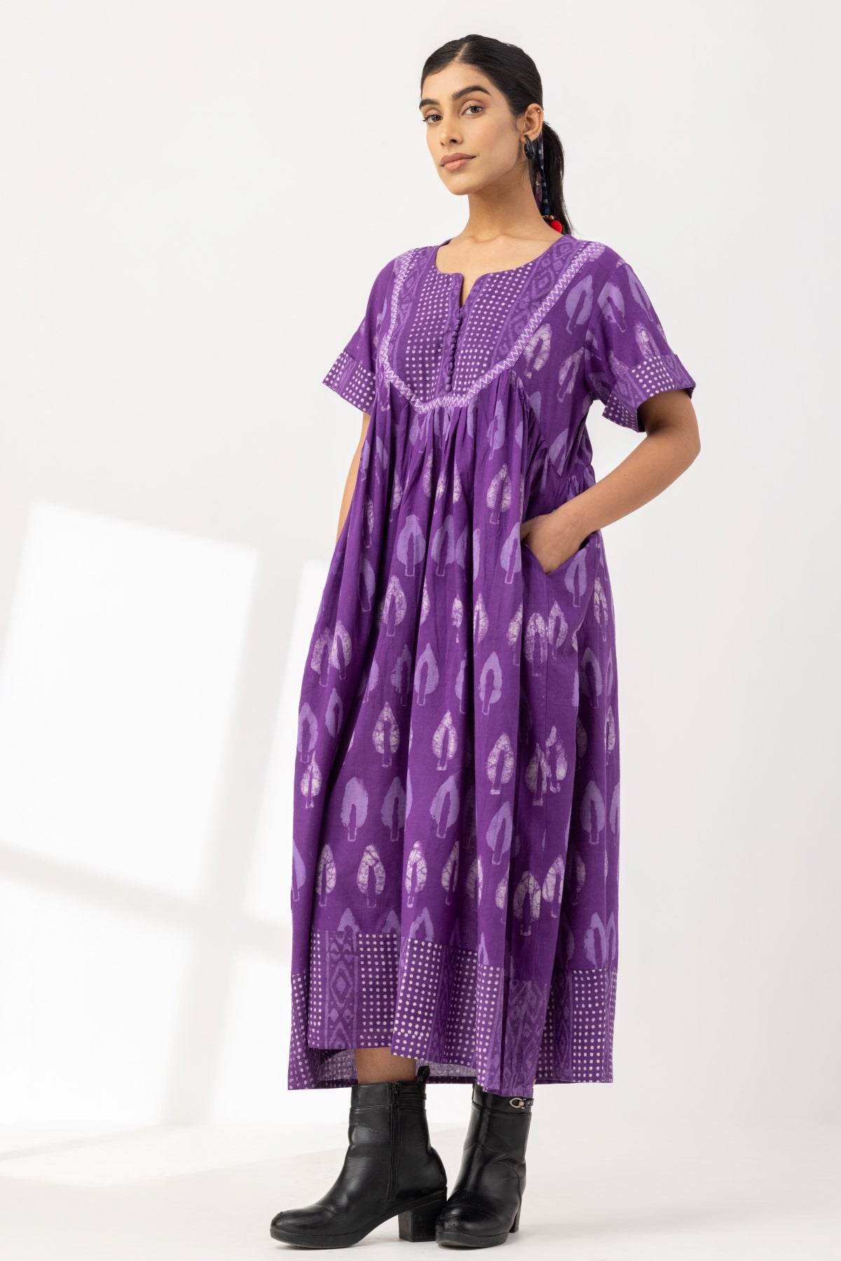 Purple Yoke Dress