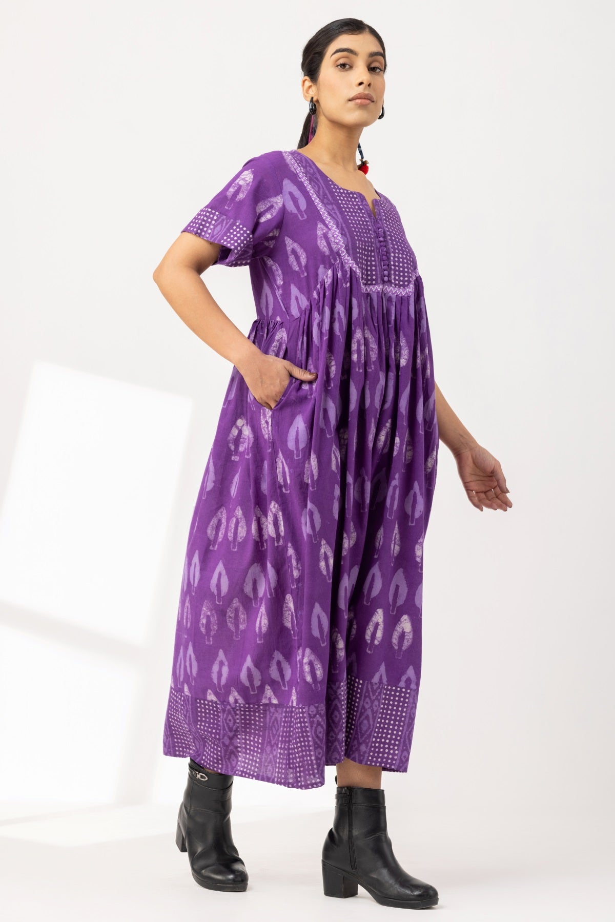 Purple Yoke Dress