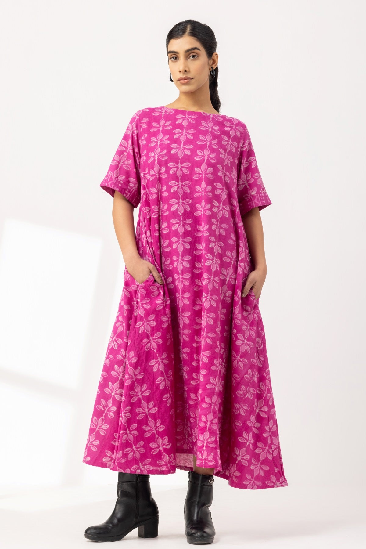 Dabu Pink A Line Flared Dress