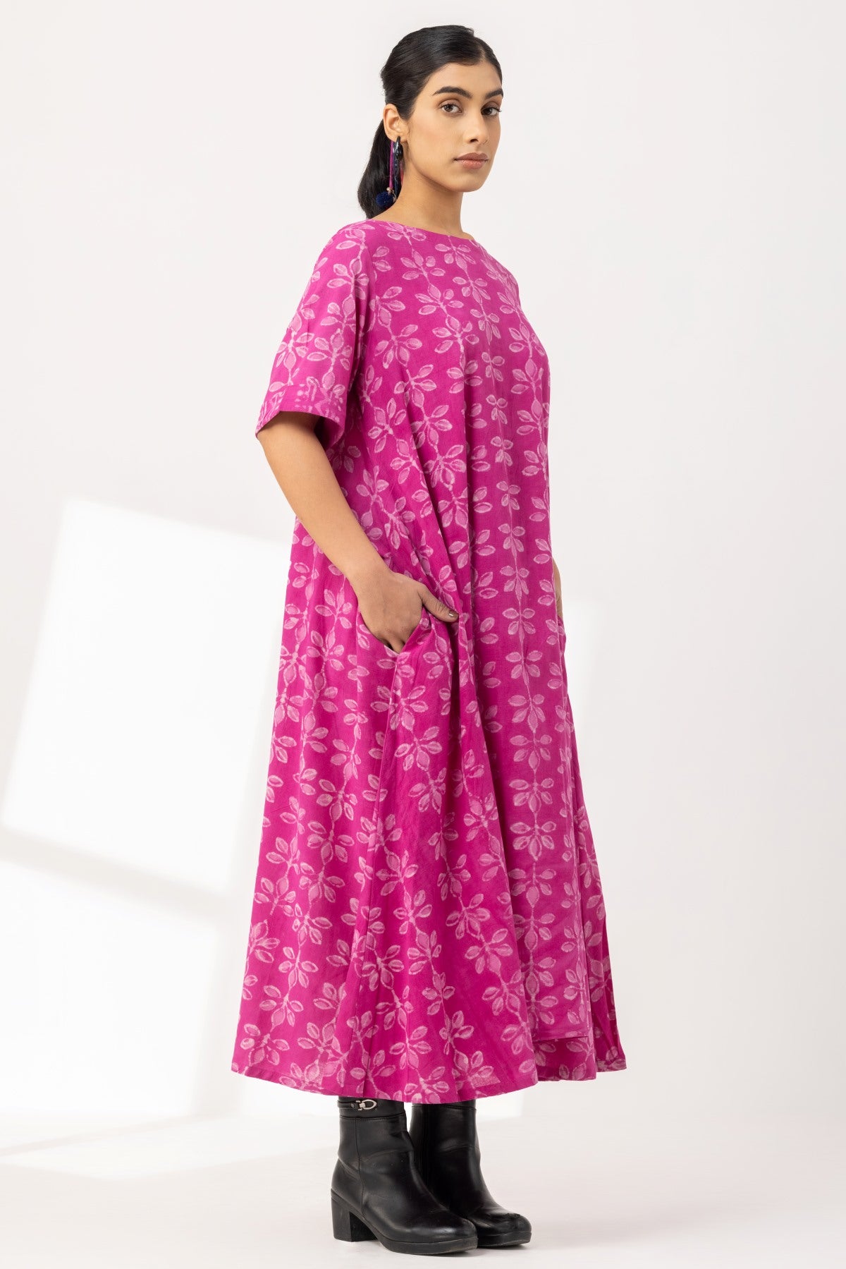 Dabu Pink A Line Flared Dress