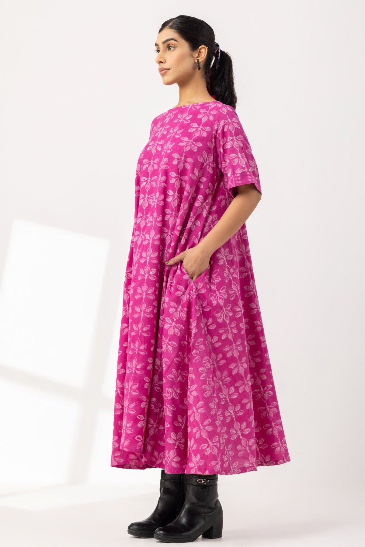 Dabu Pink A Line Flared Dress